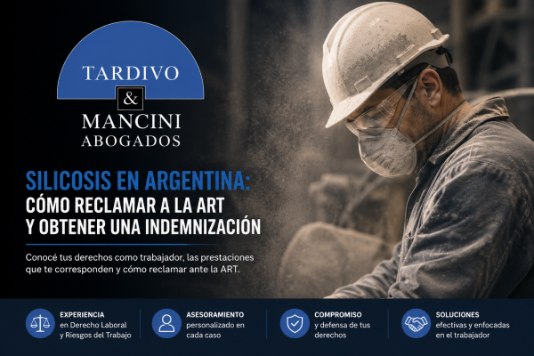 Trabajador expuesto al polvo de sílice y asesoramiento sobre silicosis como enfermedad profesional en Argentina.