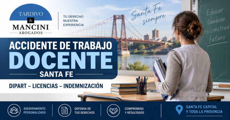 Accidente de trabajo docente en Santa Fe - asesoramiento legal Tardivo & Mancini Abogados